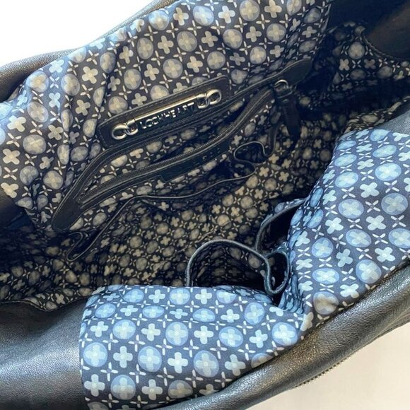 LOCKHEART BLACK BRAIDED LEATHER HANDLE TOTE BAG - OS - Picture 9 of 9